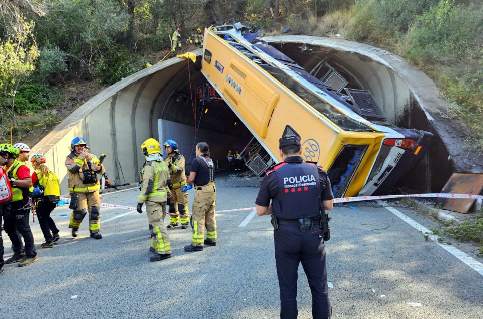 L'autobús accidentat. Foto: ACN