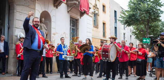 La Banda, l'Agrupació Musical del Maresme, en un moment de Les Santes. Foto: R. Gallofré