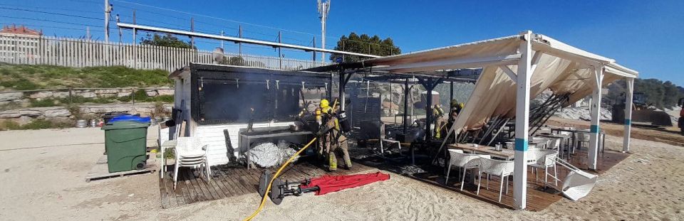 Incendi a una guingeta de Llavaneres