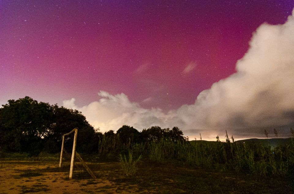 Aurora boreal captada des de Can Bruguera