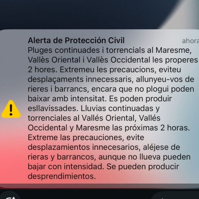 Missatge de protecció civil