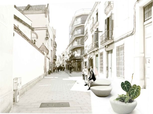 Render de com quedarà el carrer de Sant Josep amb el nou mobiliari