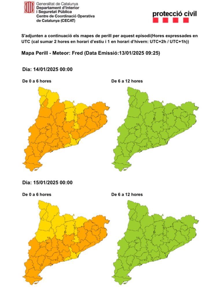 Mapa de perill per fred