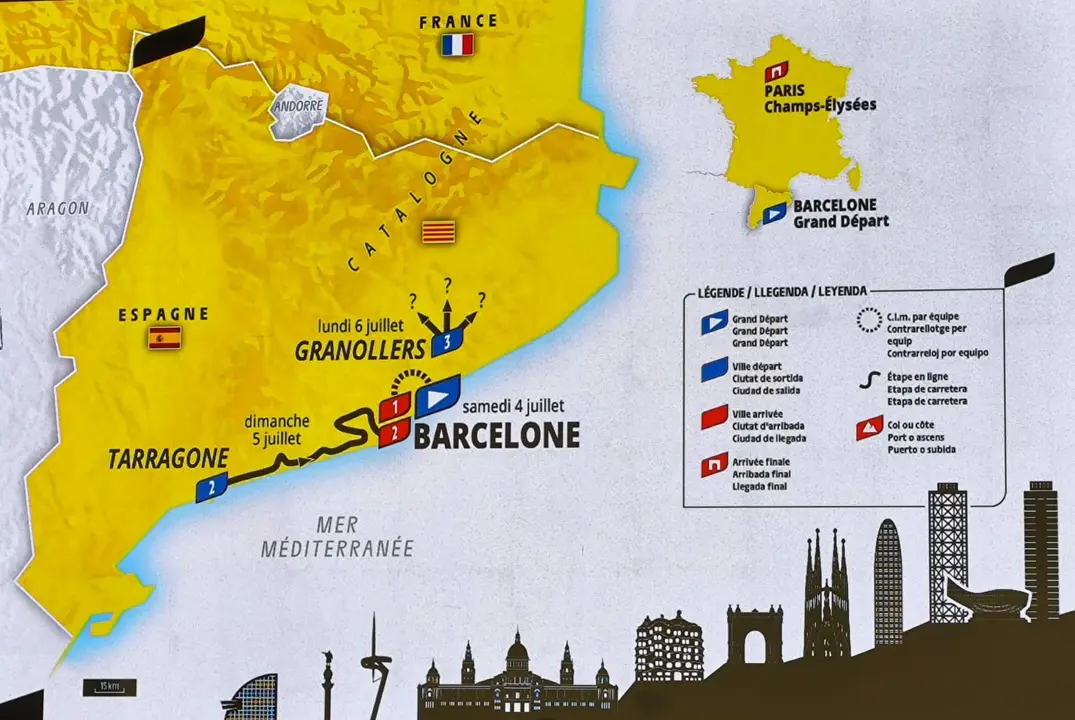 Los itinerarios del Grand Départ de Barcelona 2026