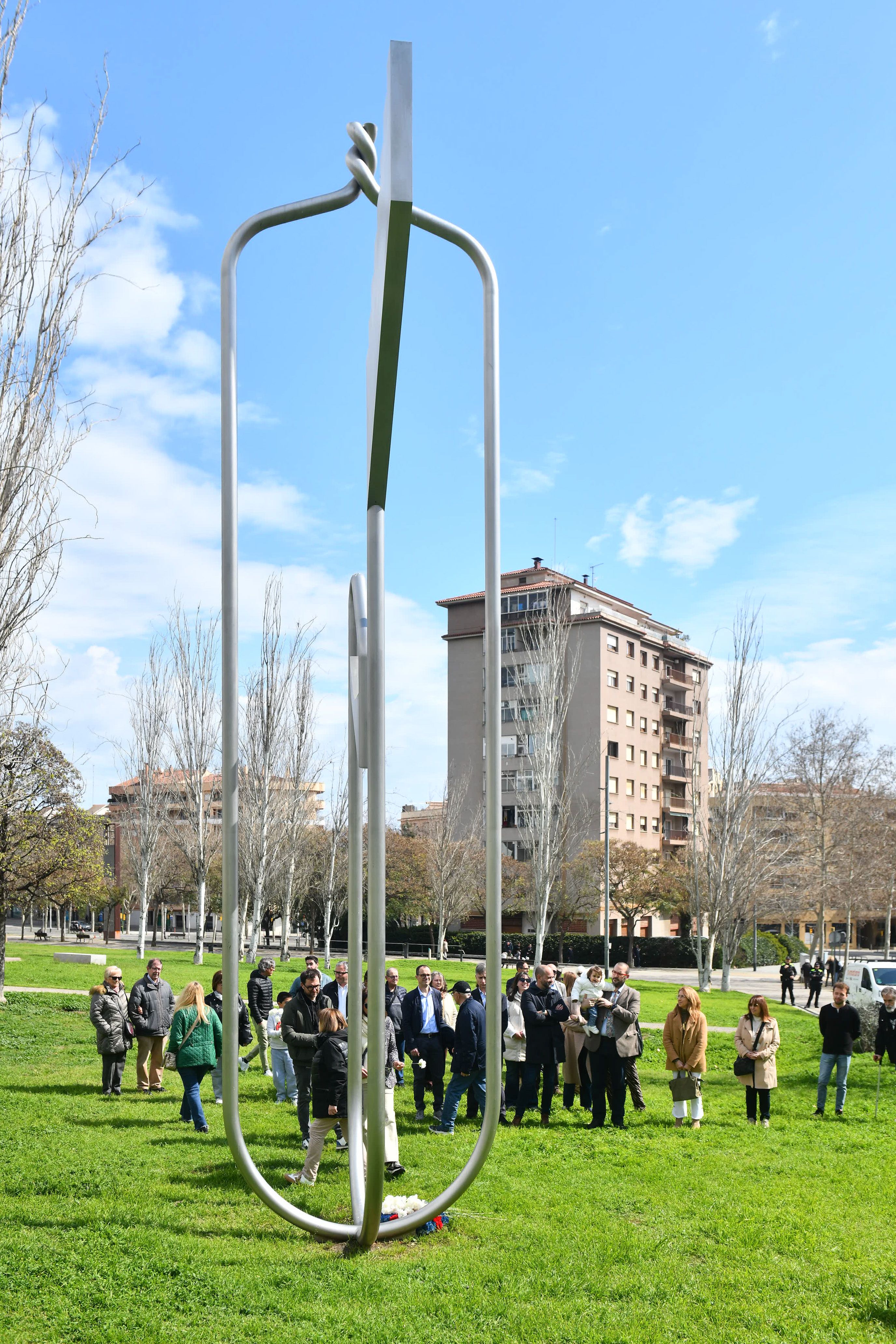 Un moment de l'acte de record dels 5 anys de la Covid. Foto: Ajuntament