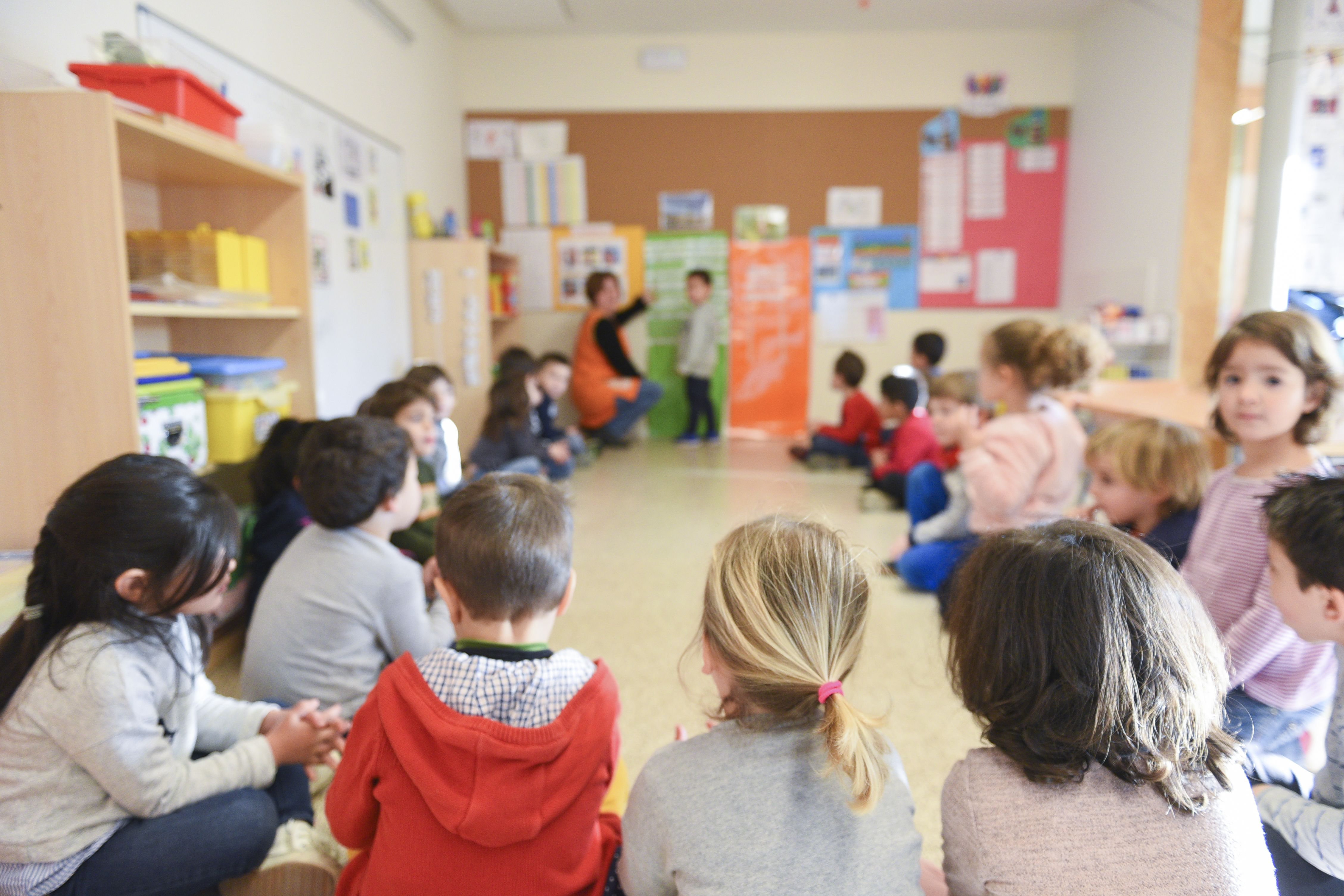 Una aula a Mataró. Foto. R. G. 