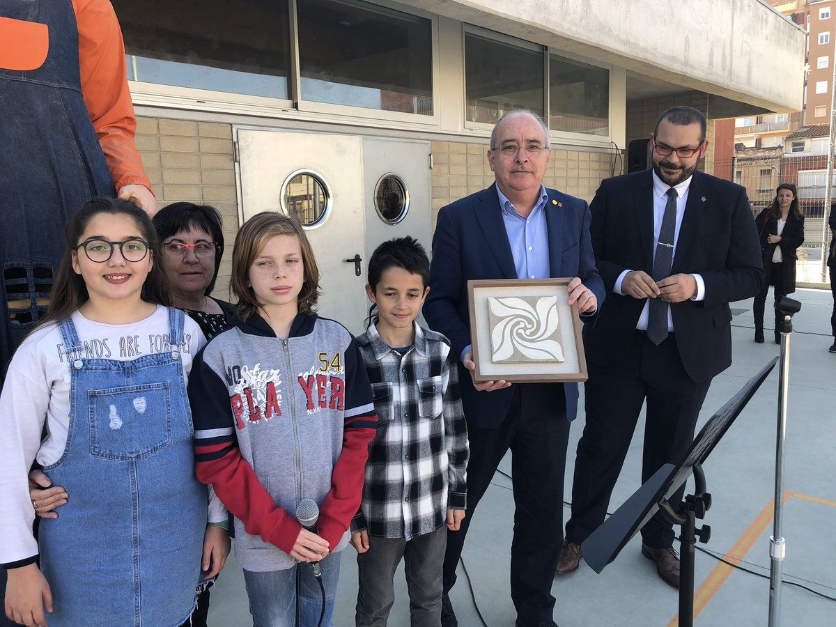 Bargalló y Boto, durante la inauguración de la Angeleta Ferrer. Foto: Ayuntamiento de Mataró