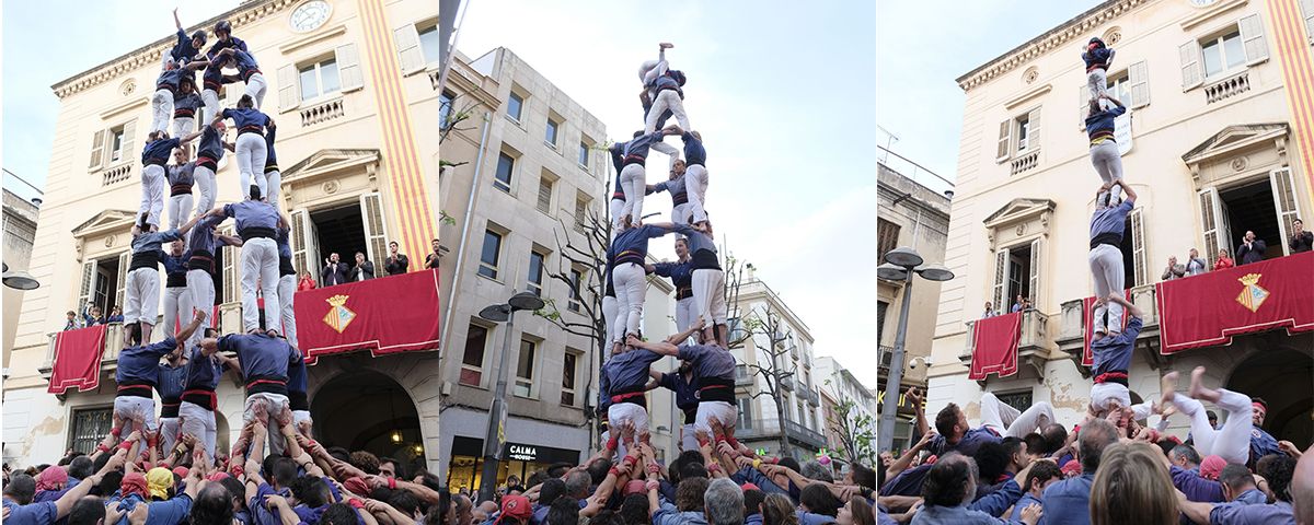 Els Capgrossos Sumen Més Castells De 7 En Lactuació De La Diada De Sant Jordi A Mataró 