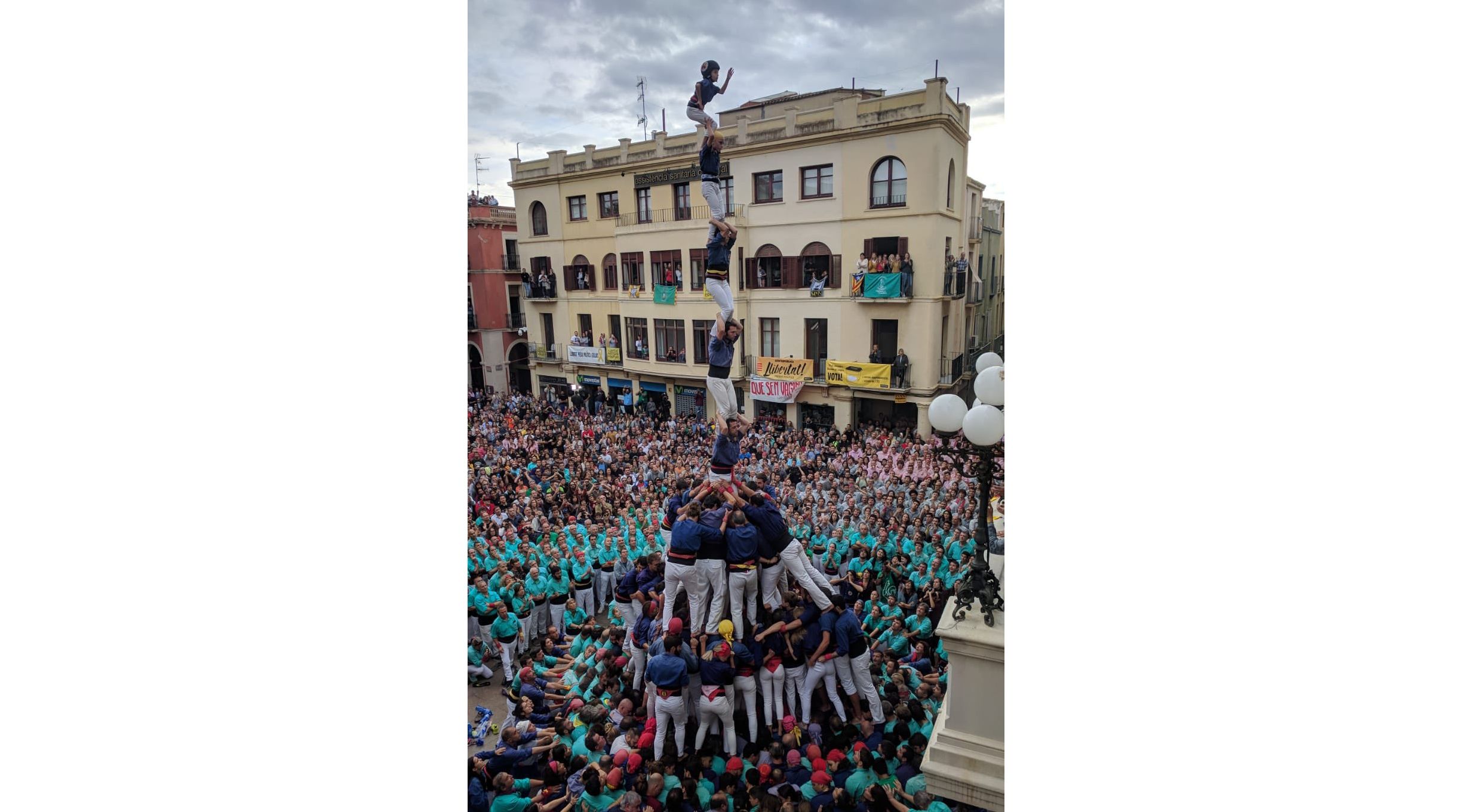 Pilar de 8 en Vilafranca. Foto: Renacuajos