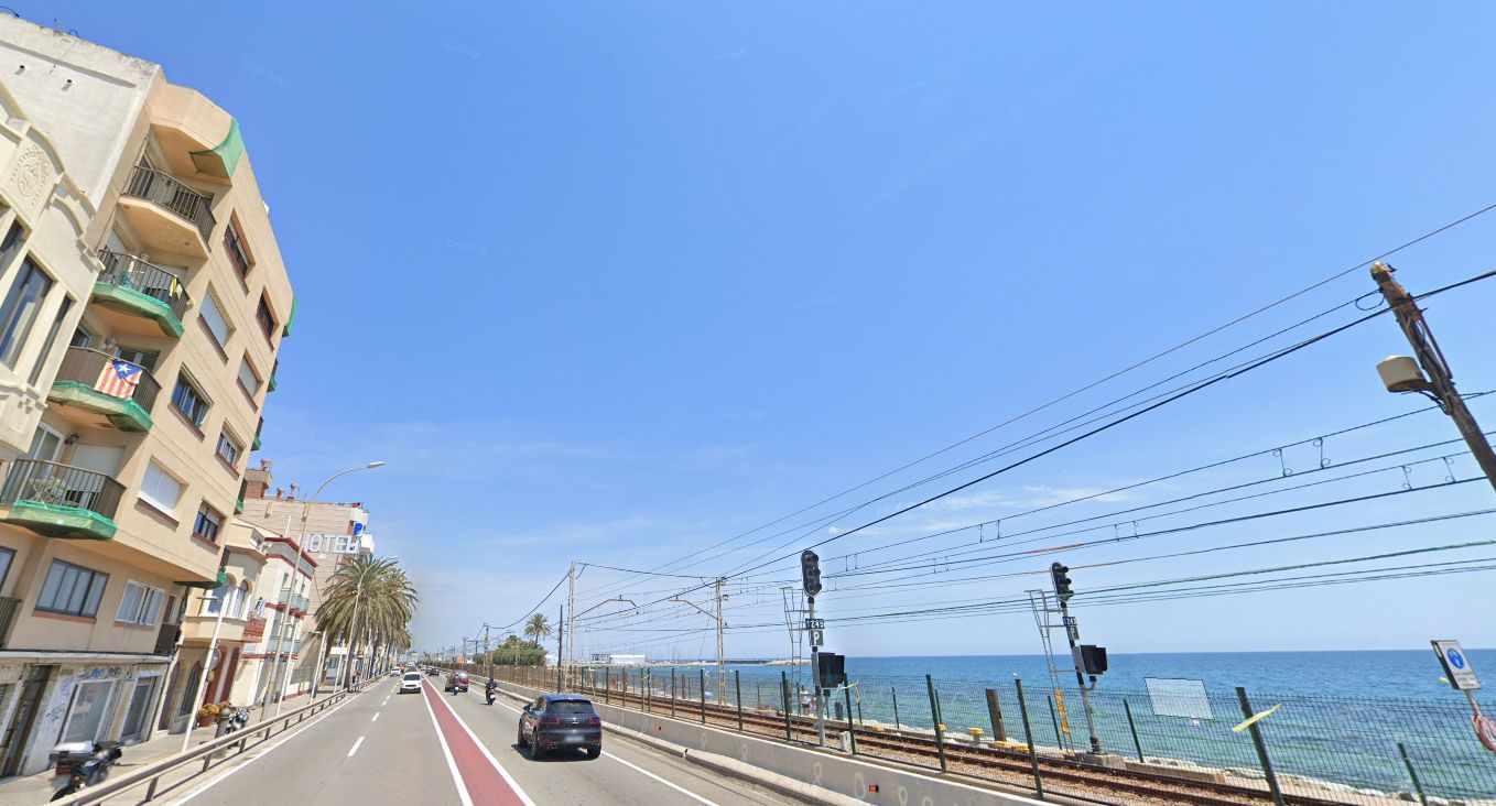 El front marítim de Premià de Mar, on va tenir lloc el cas d'agressió sexual. Foto: Google Maps