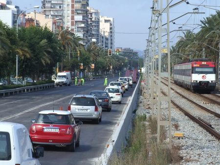 La actual N-II, a su paso por Mataró